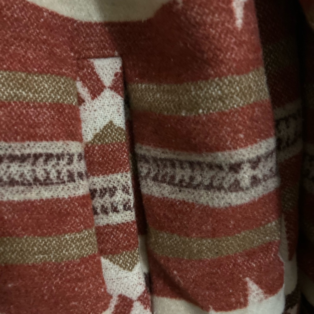Southern Grace Red and Cream Patterned Utility Jacket - Picture 6 of 7